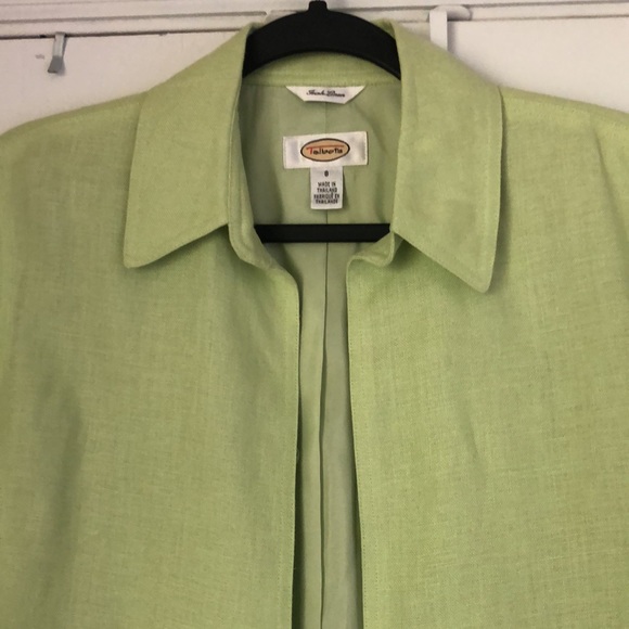 NWT WOMEN'S TALBOTS IRISH LINEN BLAZER open front JACKET - Size 8 - Picture 2 of 4